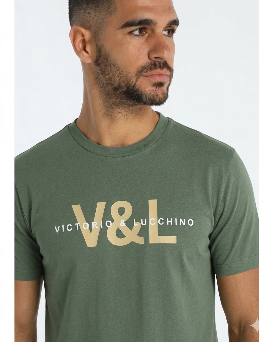 Camiseta de algodón VICTORIO & LUCCHINO. Tallas M L XL XXL 3XL. - Imagen 2