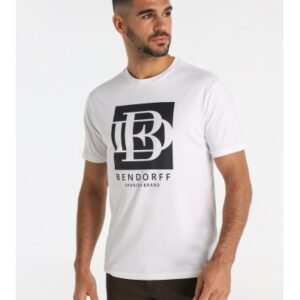 Camiseta de algodón blanca BENDORFF. Código 144991. Tallas M L XL XXL 3XL.