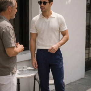 Polo blanco  de punto fino INDICODE. Modelo INCyto. Tallas M L XL.