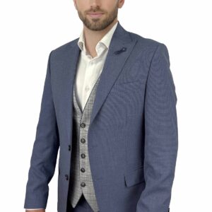Traje de tres piezas DI PREGO. Modelo 4769. Color 15 azul.