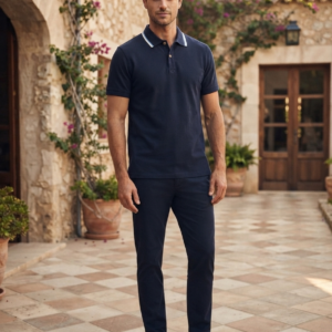 Polo de granito fino elástico YES ZEE. Modelo T732/S400/0710. Tallas L y XXL.