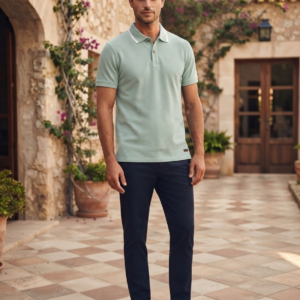 Polo de granito fino elástico YES ZEE. Modelo T732/S400/0915. Tallas M L y xl