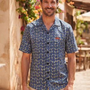 Camisa estampada DARK&FISH. Modelo 60675. Solo talla M.
