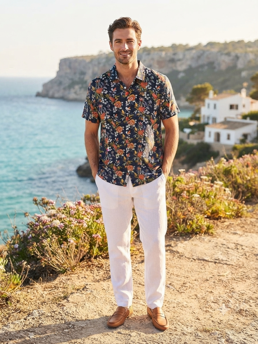 Camisa estampada INDICODE. Modelo INVilla. Solo talla XL. - Imagen 2