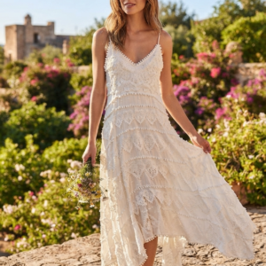 Vestido blanco LEMAILLE. Modelo LT145. Solo talla S
