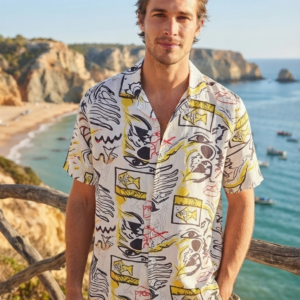 Camisa estampada SINIGUAL. Modelo 12864. Solo 3XL.