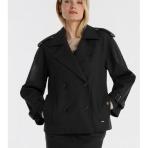 Chaqueta  gabardina  corta efecto piel VICTORIO & LUCCHINO. Código 147808. Ref. 380158273/999. Tallas S M L XL.