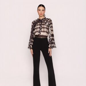 Blusa de gasa con estampado CARLA RUIZ. Modelo 53085. Tallas 40 42 44.