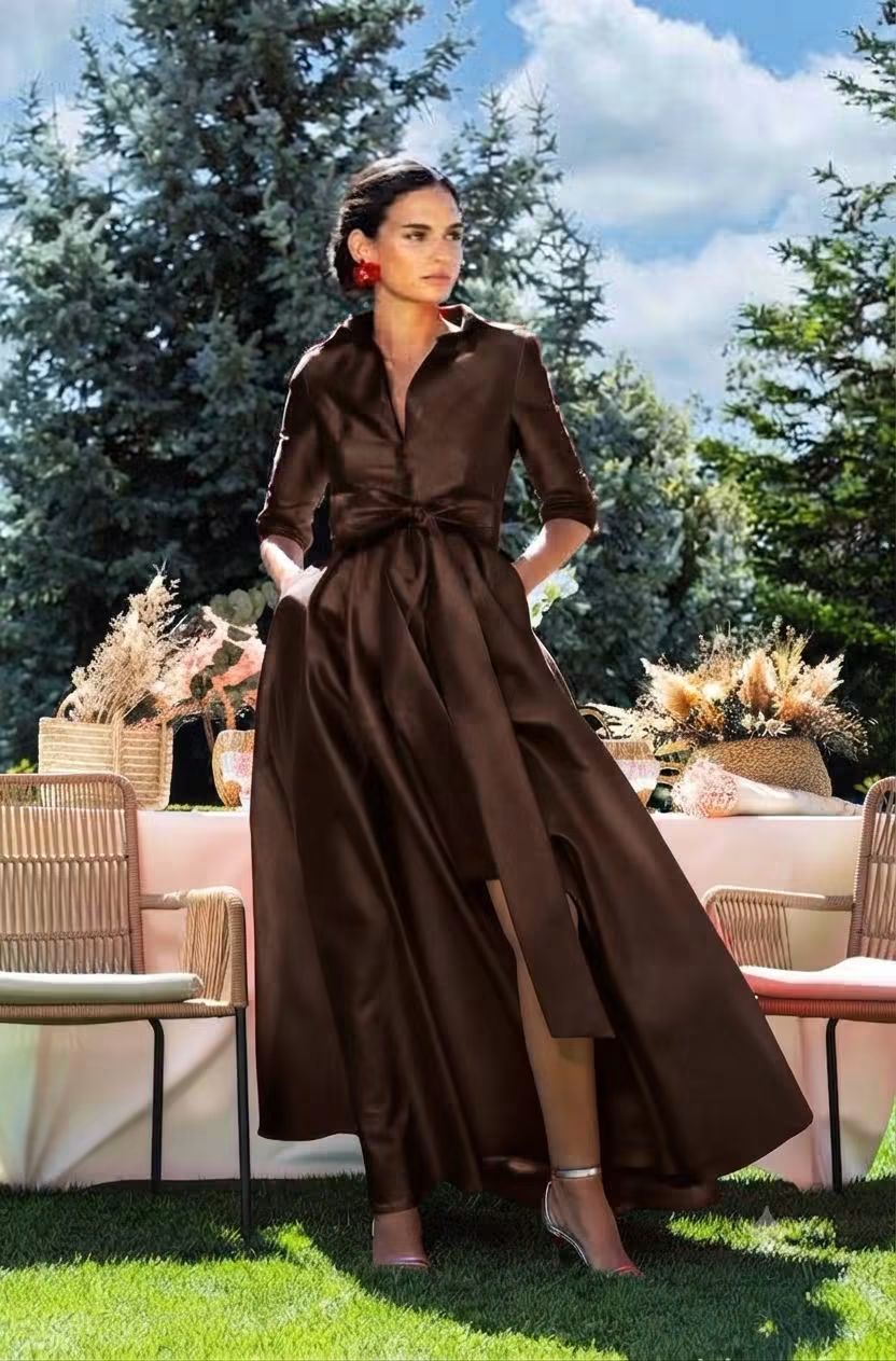Vestido largo camisero BETZZIA. Modelo 26226. Talla 44.