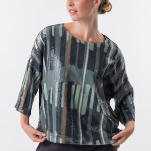 Camiseta con lentejuelas ANEKKE. Modelo 43182-111. Tallas S/M y L/XL.