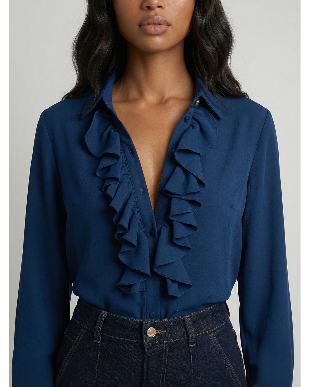 Blusa con volantes SCRIPTA. Modelo 265117. Tallas 38 40 y 42.