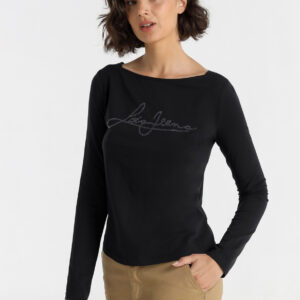 Camiseta de algodón con logo bordado LOIS. Código 147063. Ref. 423732767/299. Tallas S M L XL XXL.