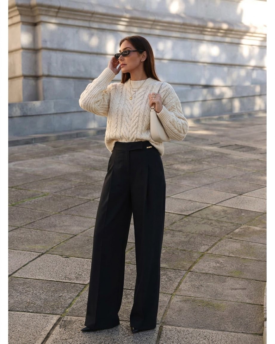 Pantalón SCRIPTA. Modelo 265090. Disponible en color negro y granate. Tallas 38 40 42 44 46.