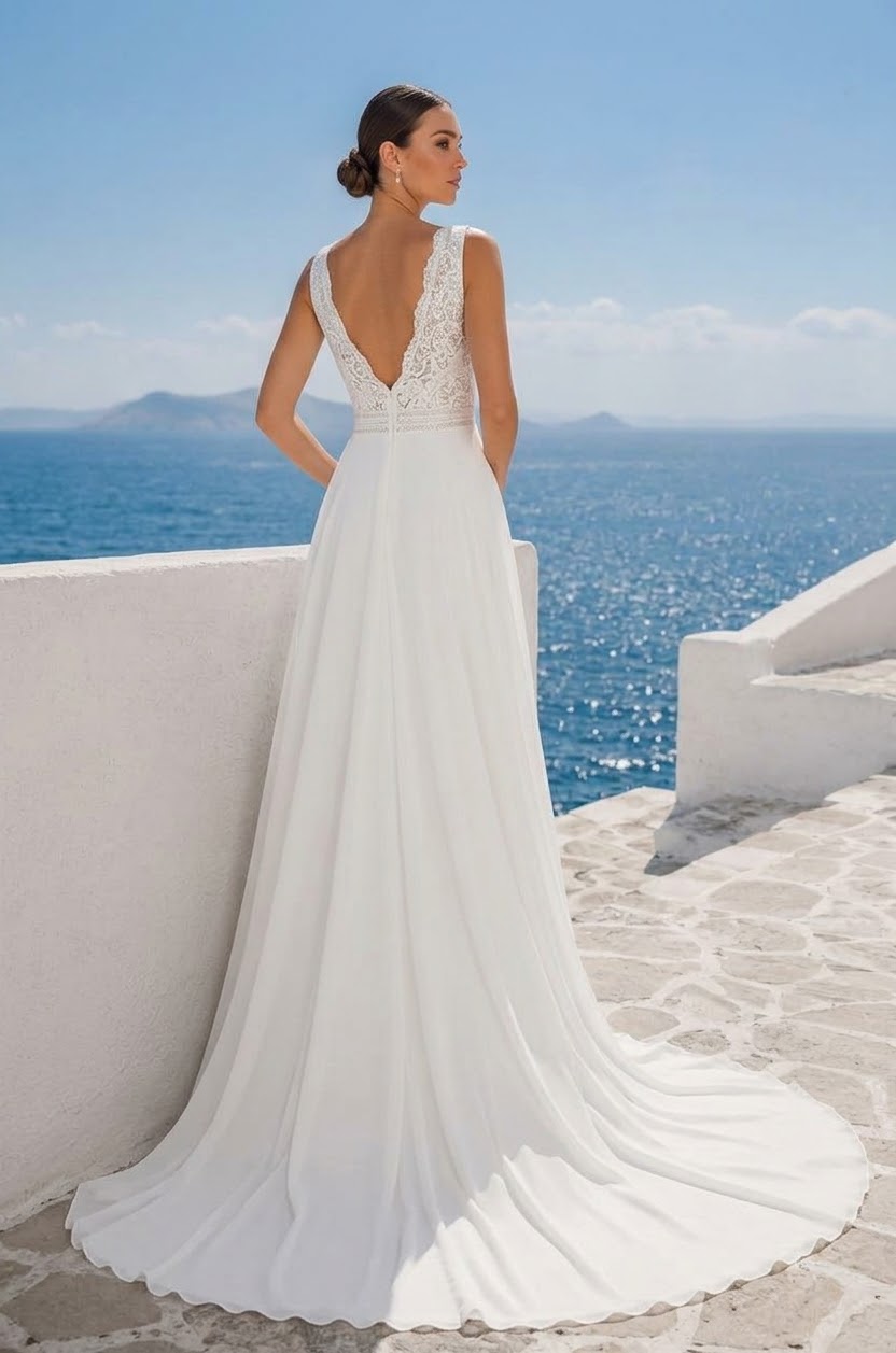 Vestido de novia ALMA & GEMELA. Modelo 27101. Tallas 40 42 44 46. - Imagen 3