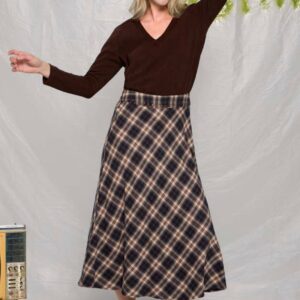 Falda de cuadros MISS SIDECAR. Modelo Davinia.Tallas S M y L.