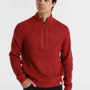 Suéter de punto con cremallera LOIS. Código 146923. Referencia 177039051/456. Tallas M L XL XXL 3XL.